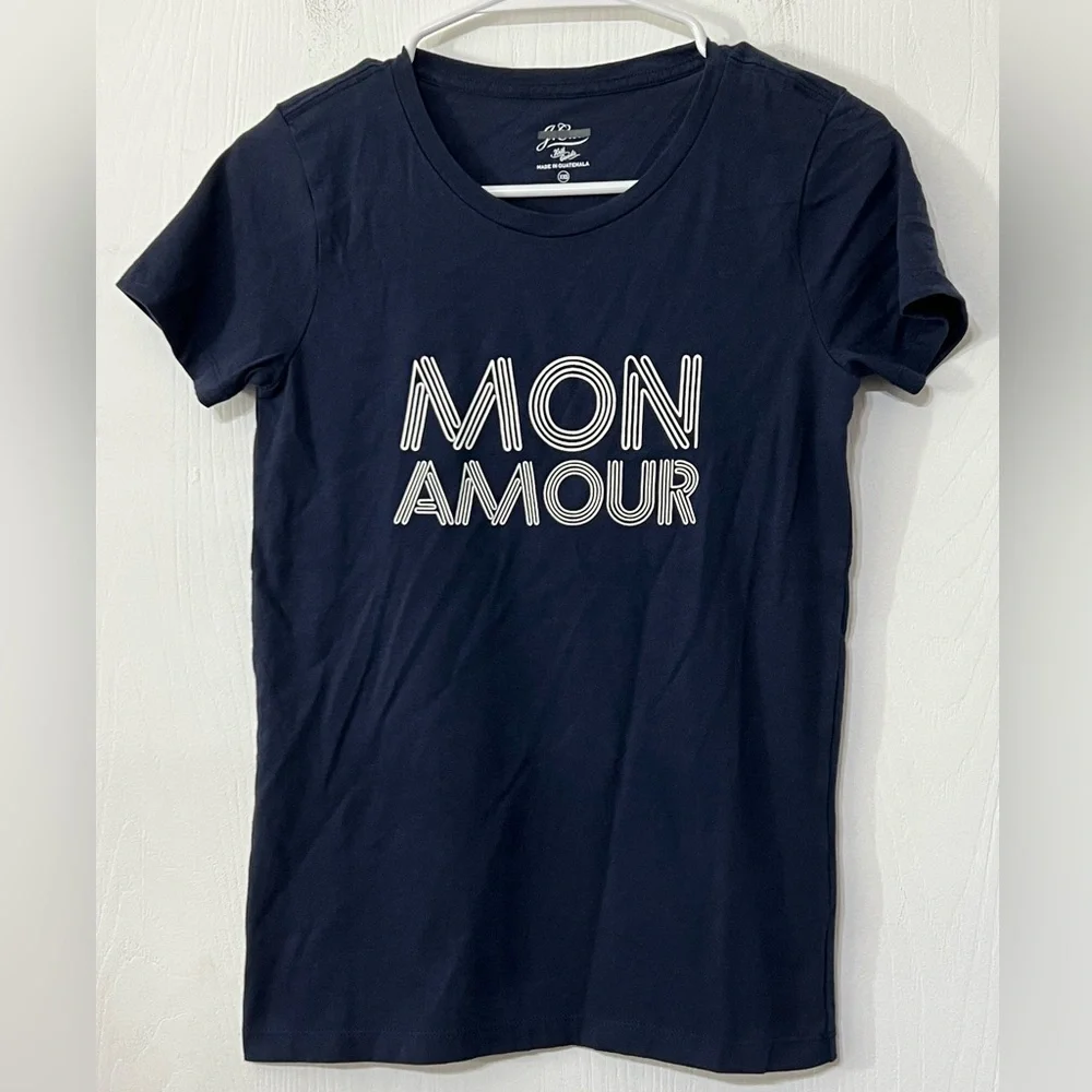 J. Crew Mon Amour Graphic Tee Cotton T Shirt
